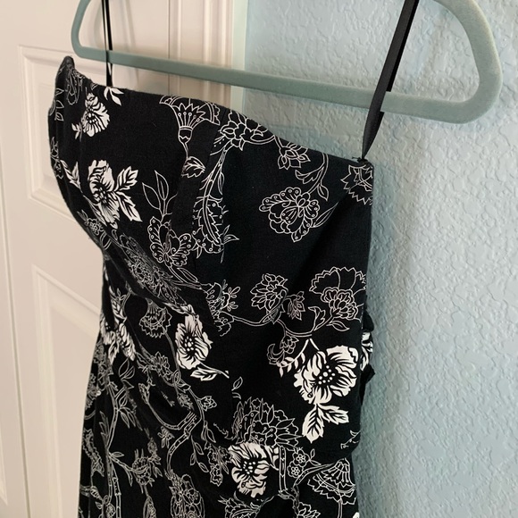 WHBM Strapless EUC Floral Boned Dress Sz 6 - Picture 2 of 5